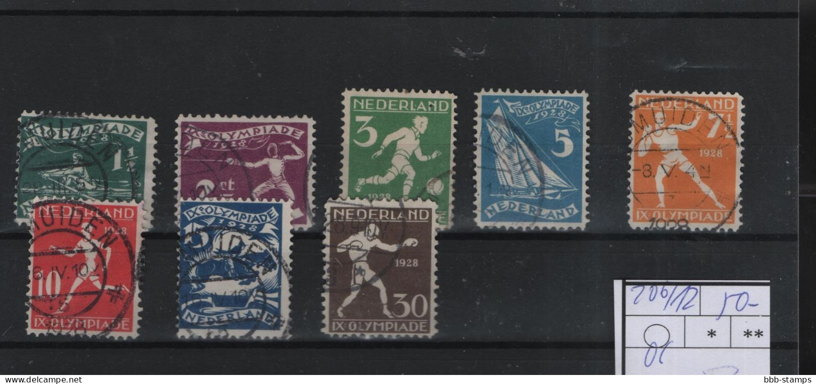 Niederlande Michel Kat.No. Used 205/212 Olympia (2) - Used Stamps