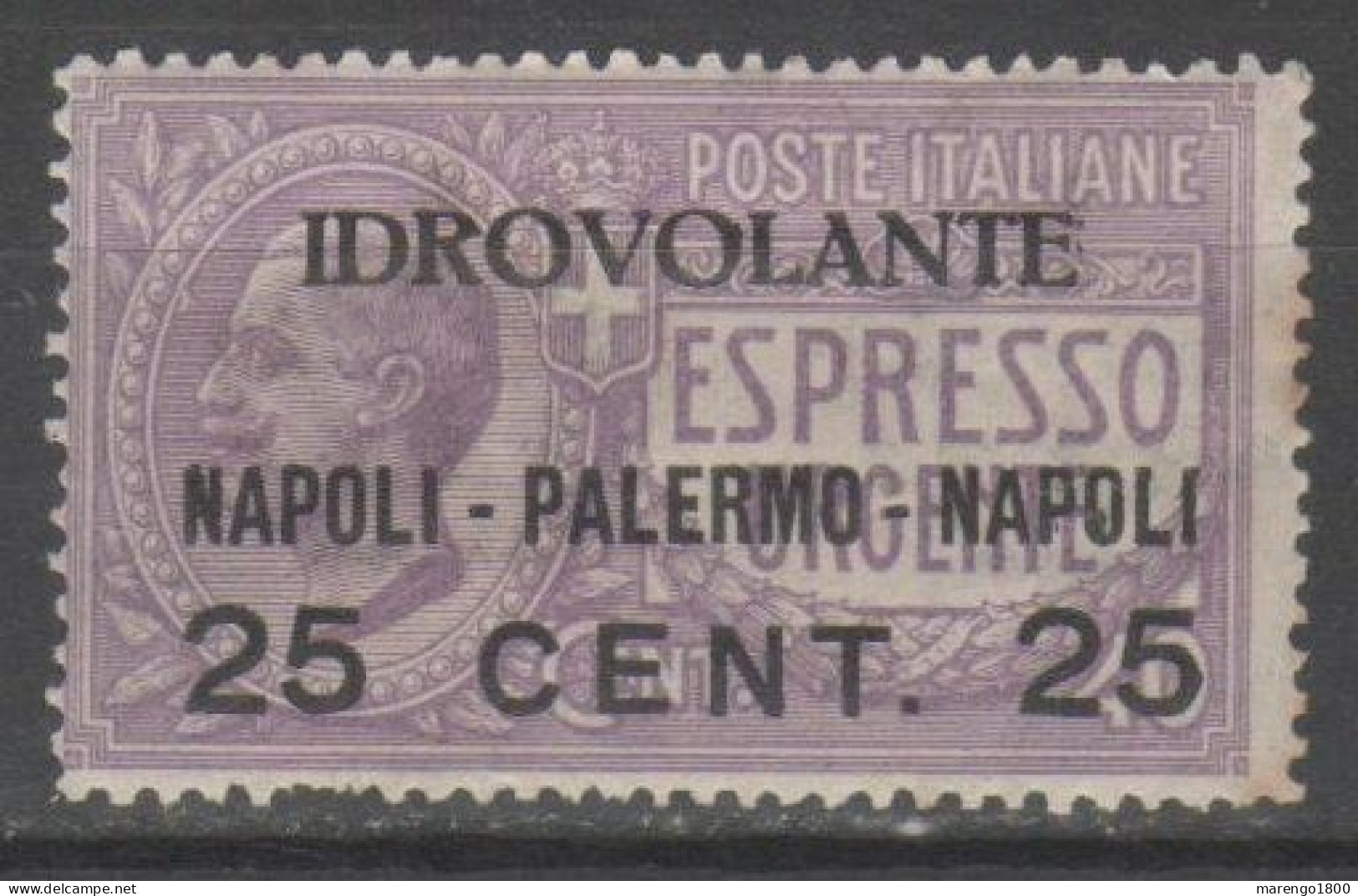 ITALIA 1917 - Idrovolante P.a. - Espresso Urgente Soprastampato * (2 Scan) - Correo Aéreo