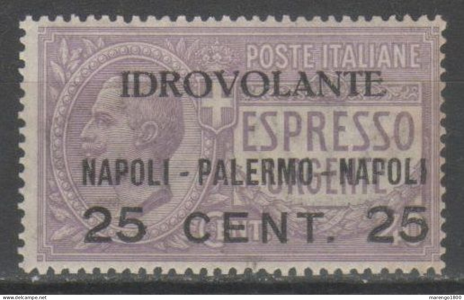 ITALIA 1917 - Idrovolante P.a. - Espresso Urgente Soprastampato * (2 Scan) - Luchtpost