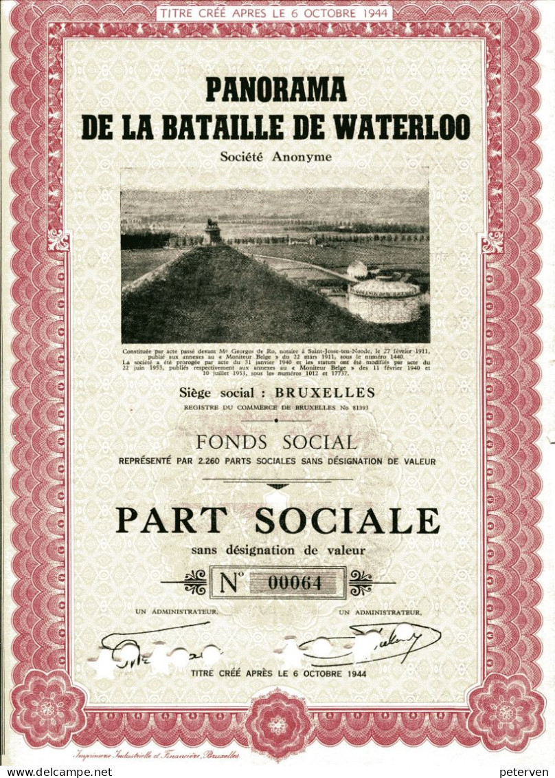 PANORAMA De La BATAILLE De WATERLOO - Banque & Assurance