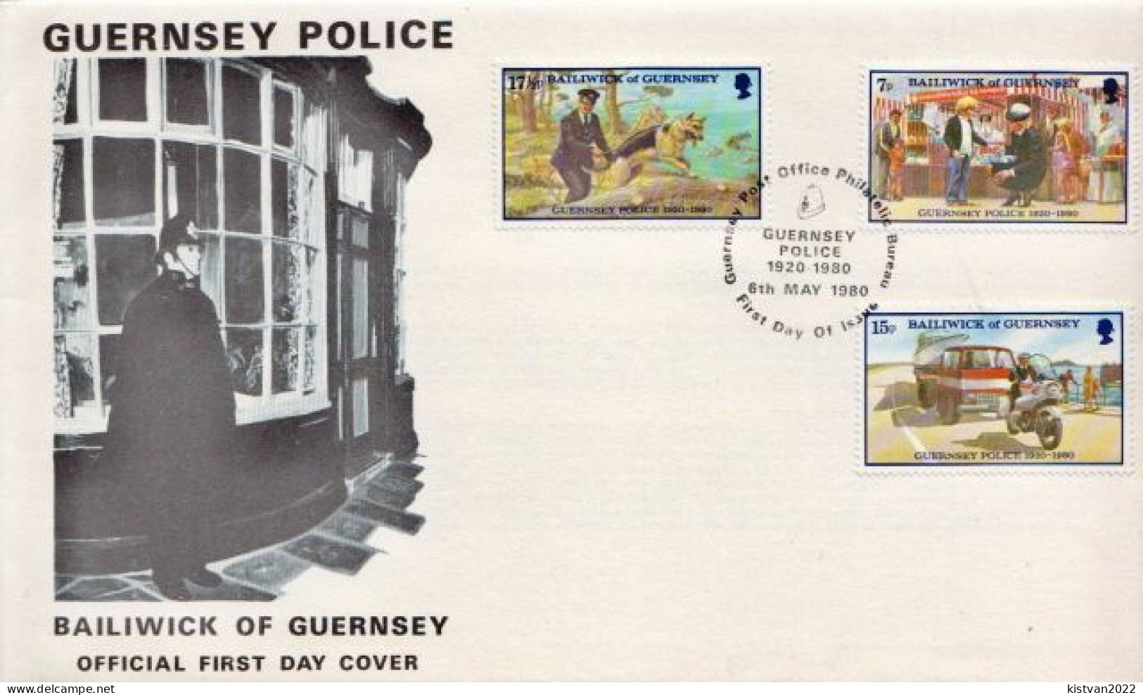 Guernsey Set On FDC - Police - Gendarmerie