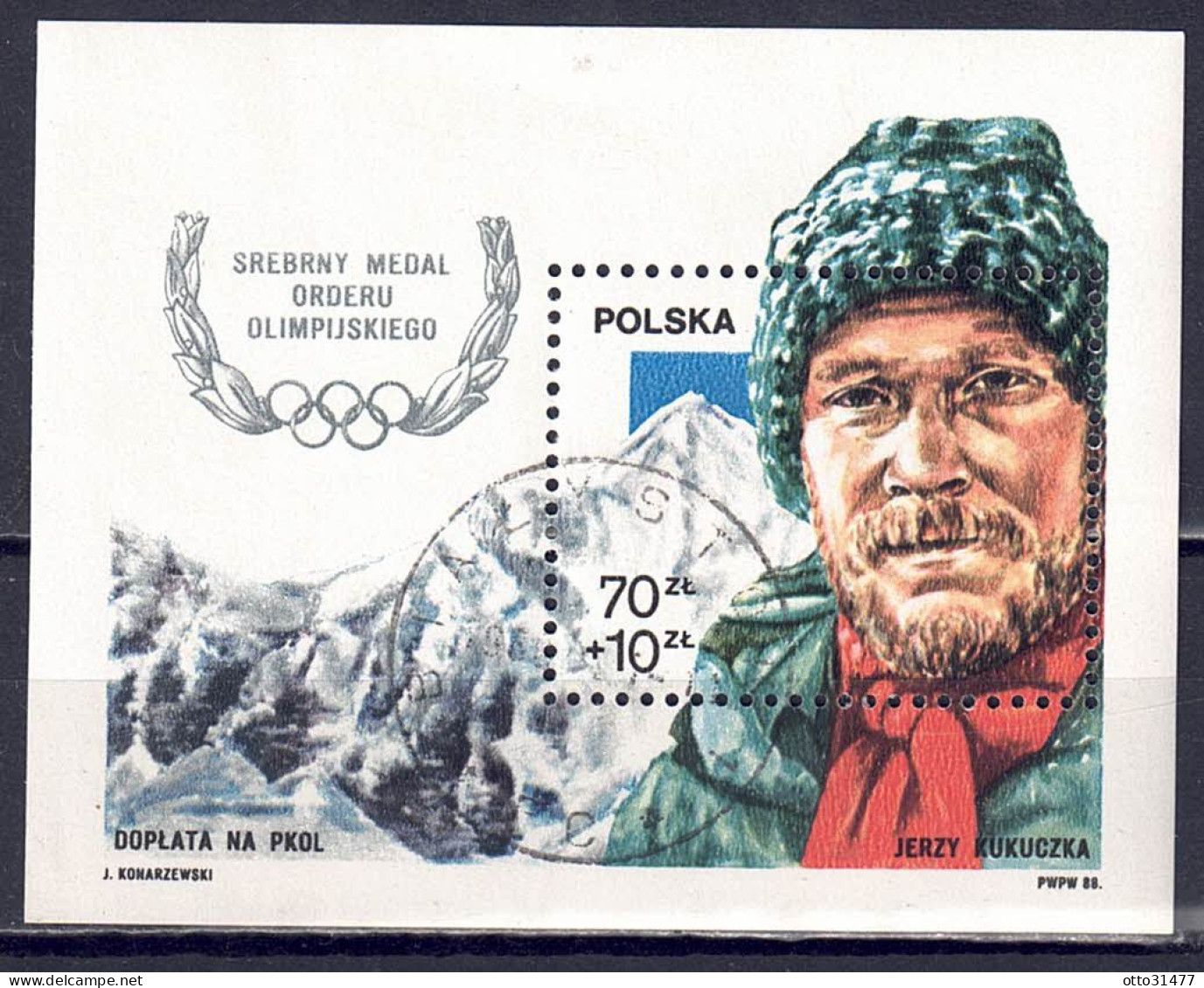 Polen 1988 - Jerzy Kukuczka, Block 106, Gestempelt / Used - Oblitérés