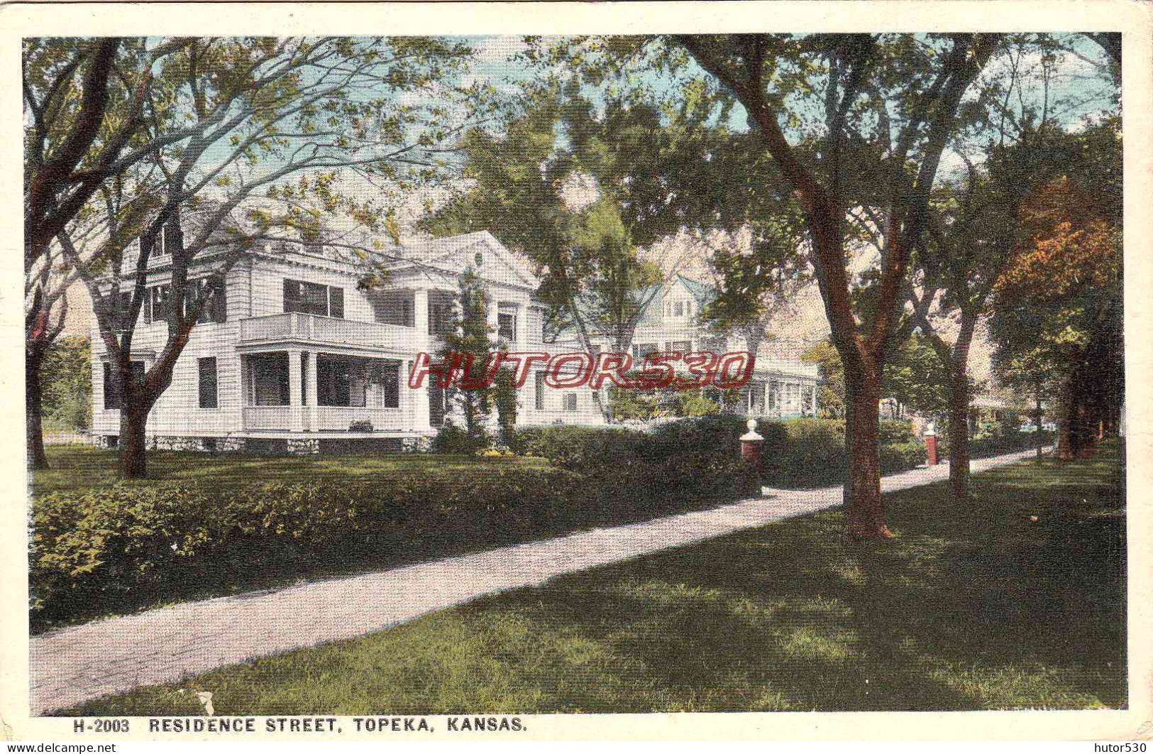 CPA  - TOPEKA - KANSAS - RESIDENCE STREET - Sonstige & Ohne Zuordnung