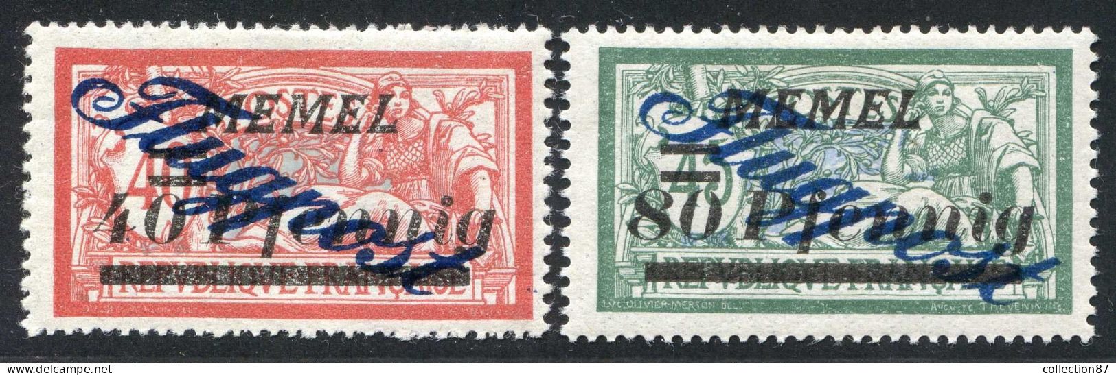 REF 088 > MEMEL FLUGPOST < PA N° 8 + 9 * Neuf Ch Dos Visible - MH * > Air Mail - Aéro - Unused Stamps