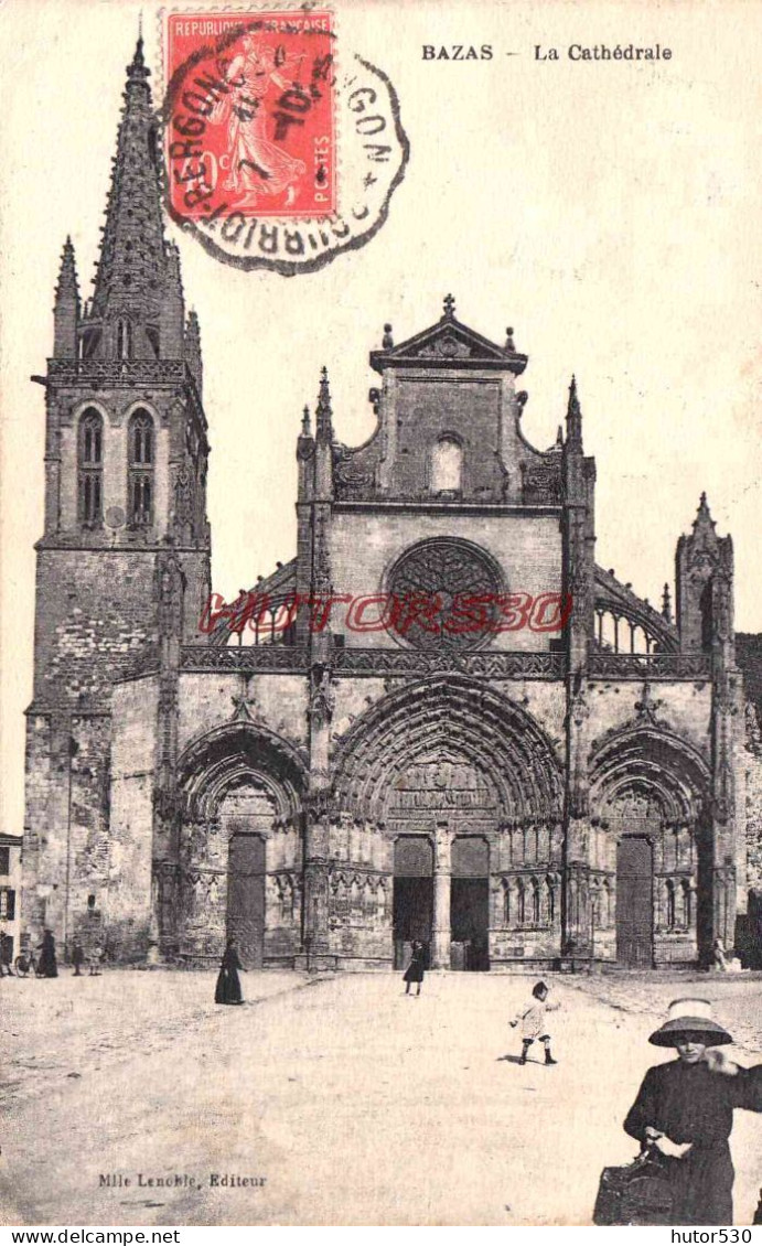 CPA BAZAS - LA CATHEDRALE - Bazas