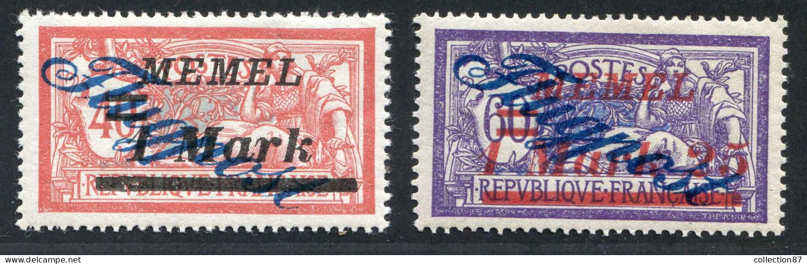 REF 088 > MEMEL FLUGPOST < PA N° 10 + 11 * Neuf Ch Dos Visible - MH * > Air Mail - Aéro - Nuovi