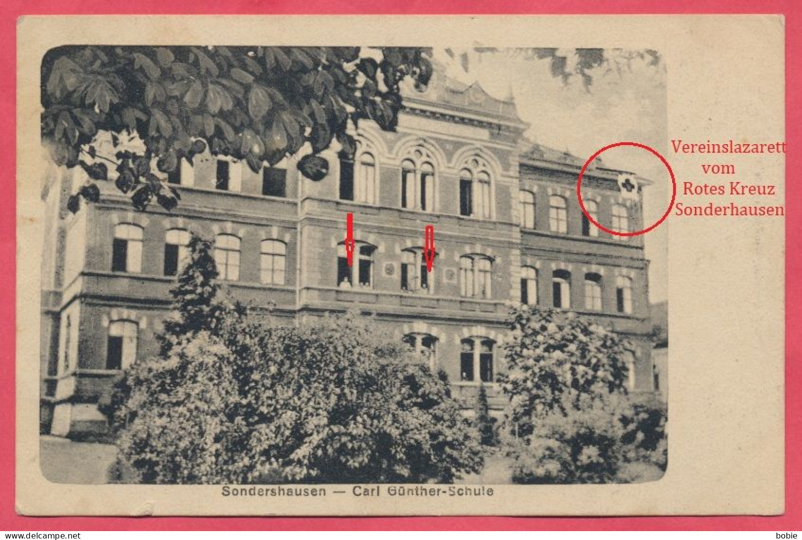 Sonderhausen Thüringen Allemagne : Carl Günther Schule = " Vereinslazarett Vom Roten Kreuz Sonderhausen " Krieg 1914-18 - Sondershausen