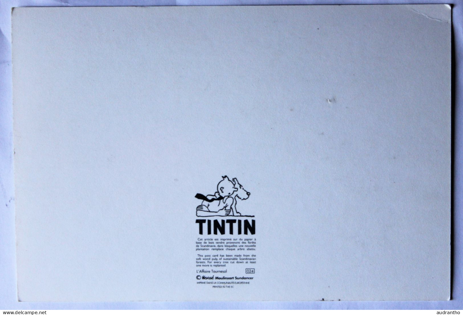 2 Carte postale Tintin à choisir parmi 38 cartes dont 1976-1981 - Coke en Stock - Au Congo - Licorne - objectif lune