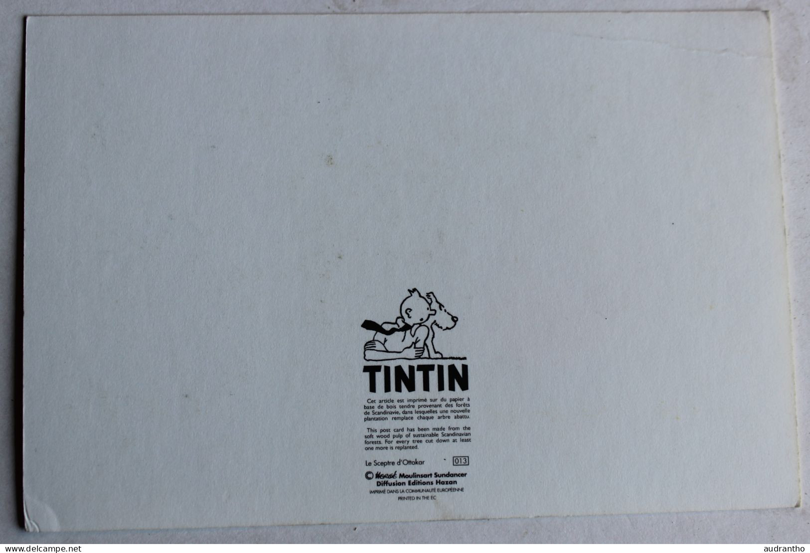 2 Carte postale Tintin à choisir parmi 38 cartes dont 1976-1981 - Coke en Stock - Au Congo - Licorne - objectif lune