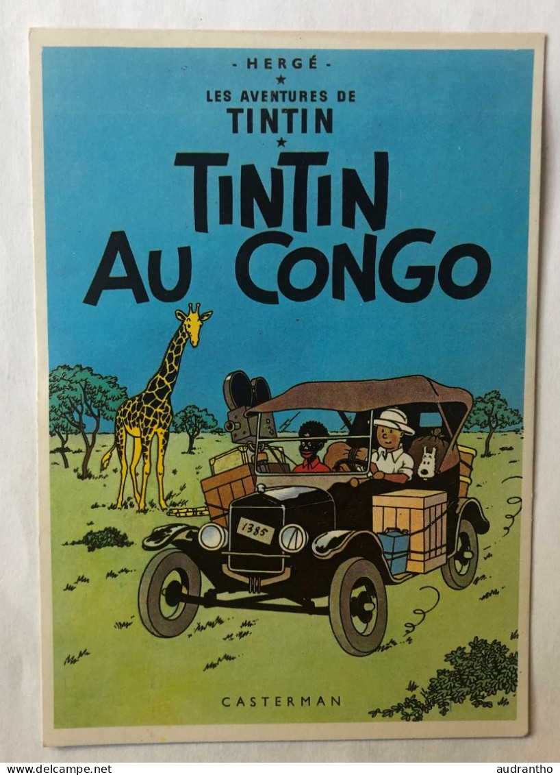 2 Carte postale Tintin à choisir parmi 38 cartes dont 1976-1981 - Coke en Stock - Au Congo - Licorne - objectif lune