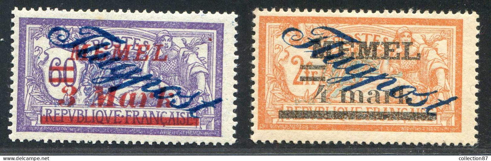 REF 088 > MEMEL FLUGPOST < PA N° 15 + 16 * Neuf Ch Dos Visible - MH * > Air Mail - Aéro - Unused Stamps