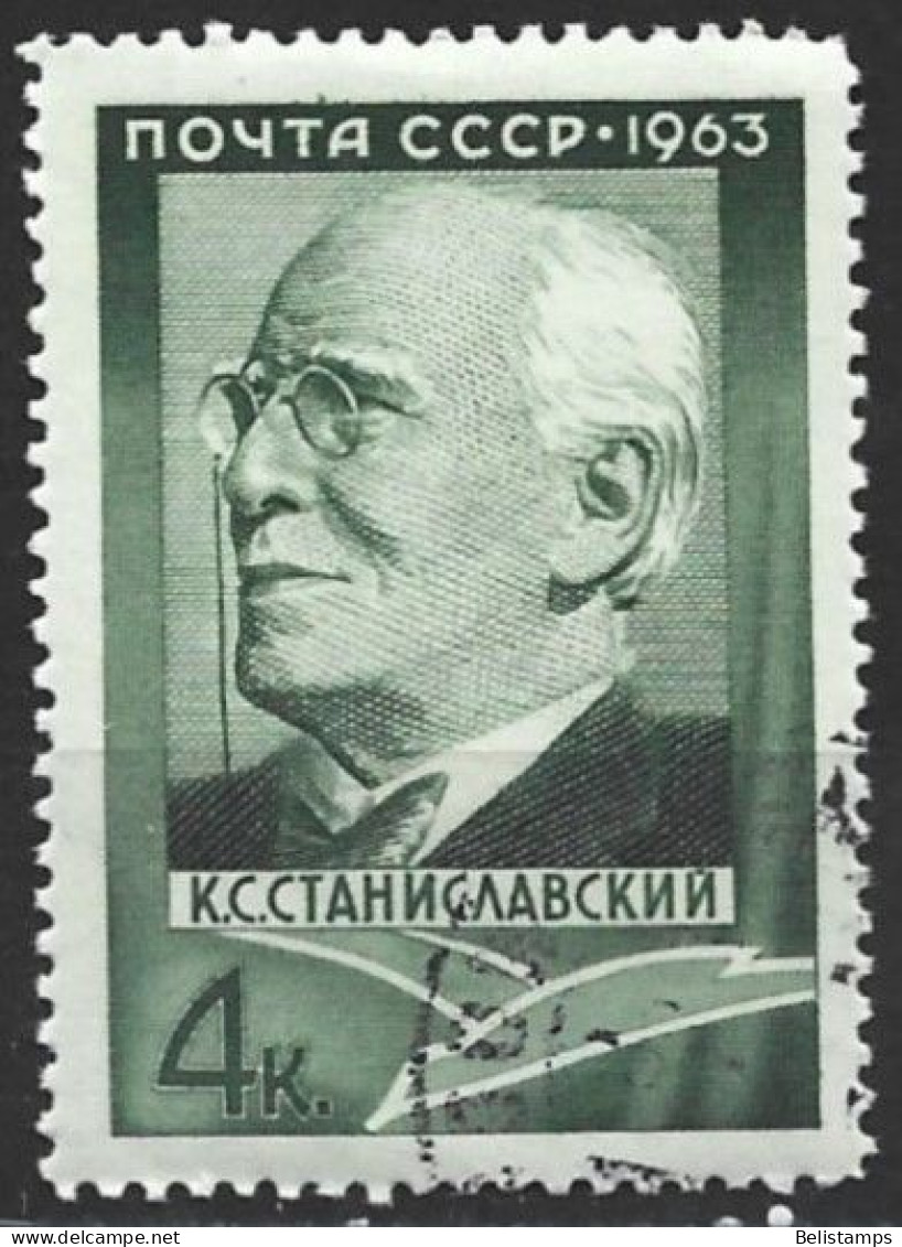 Russia 1963. Scott #2695 (U) Stanislavski (1863-1938), Actor, Producer  *Complete Issue* - Usati