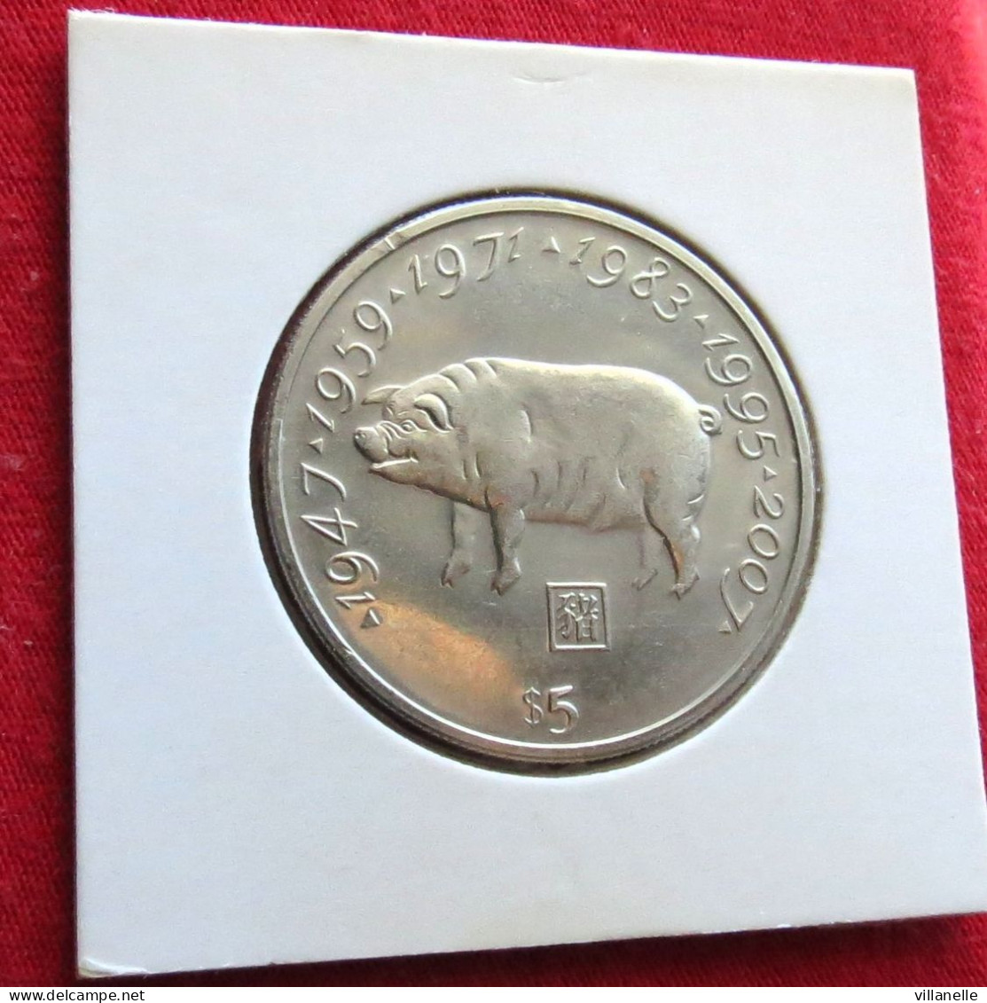 Liberia 5 $ 2000 Zodiac Pig W ºº - Liberia