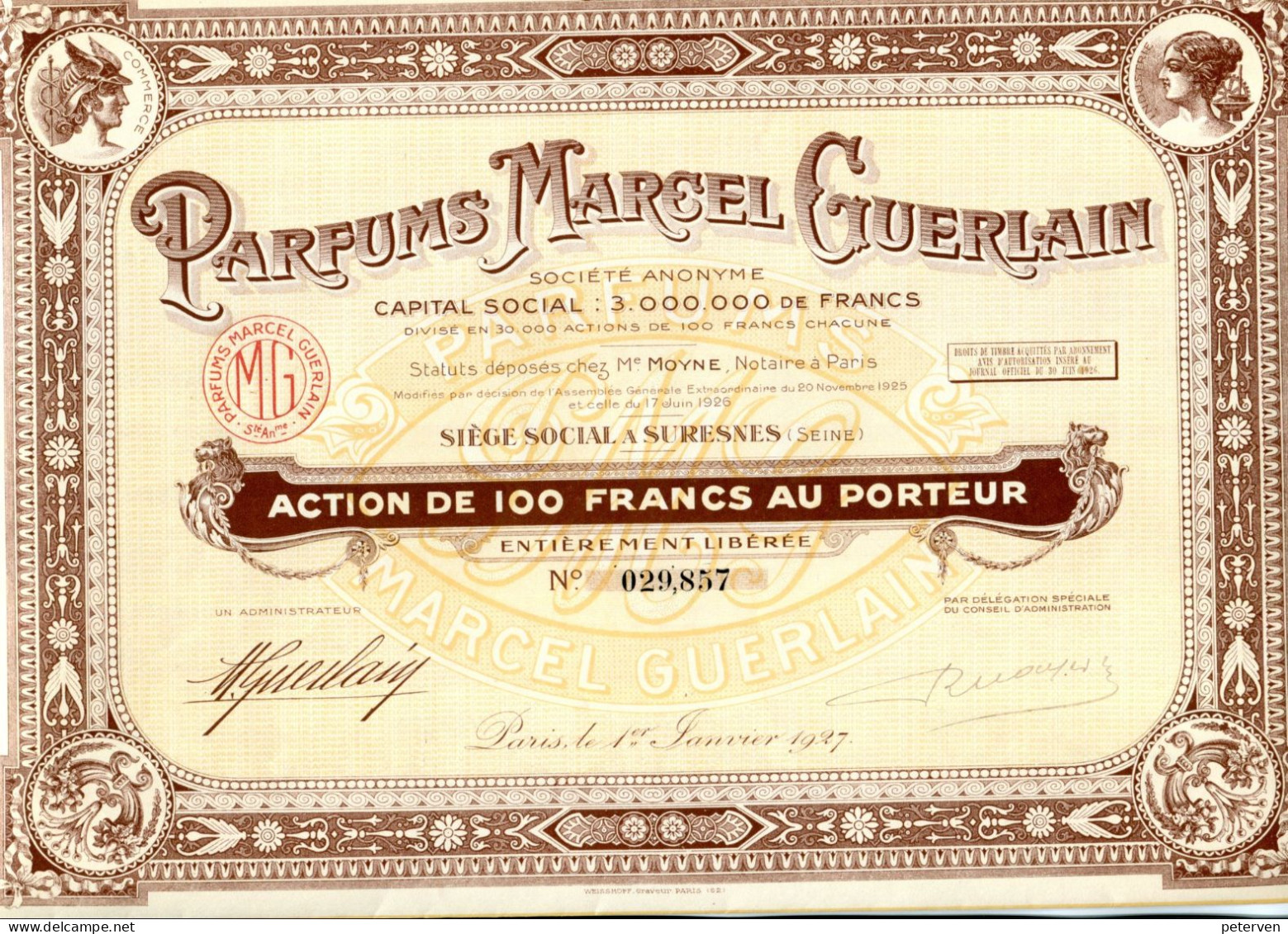 PARFUMS MARCEL GUERLAIN - Banque & Assurance