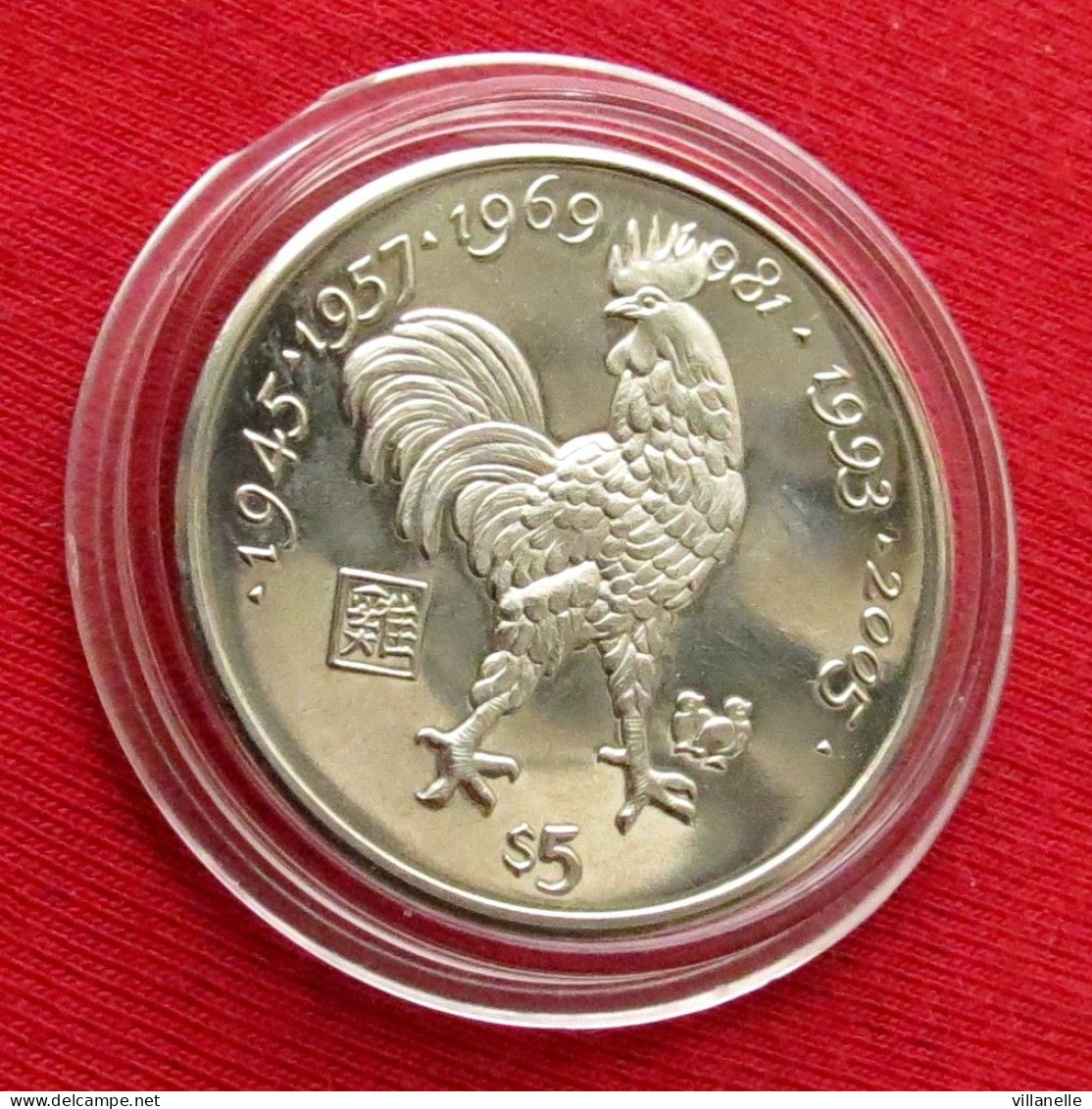 Liberia 5 $ 1997 Zodiac Rooster W ºº - Liberia