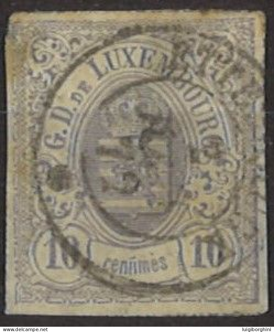 LUSSEMBURGO 1859 Stemma N. 6 Usato - 1859-1880 Wapenschild