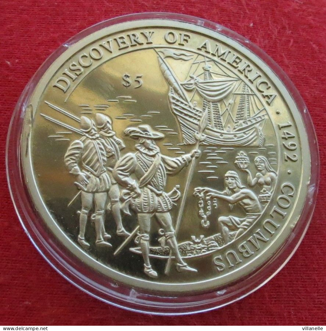 Liberia 5 $ 2000 Columbus America Sail Ship W ºº - Liberia