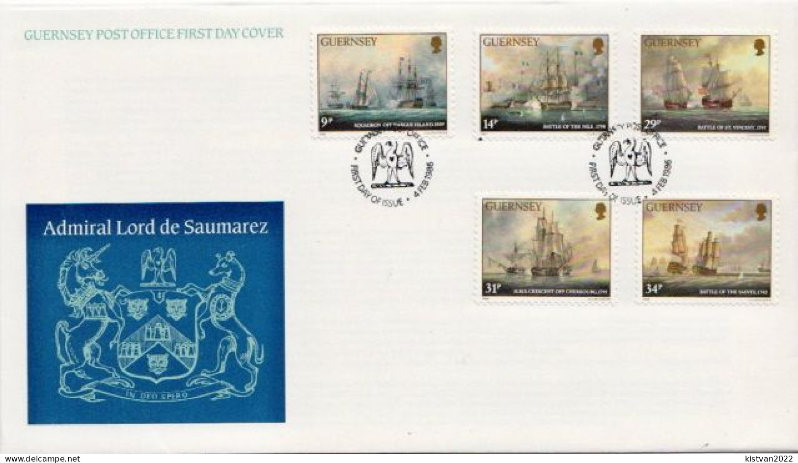 Guernsey Set On FDC - Schiffe