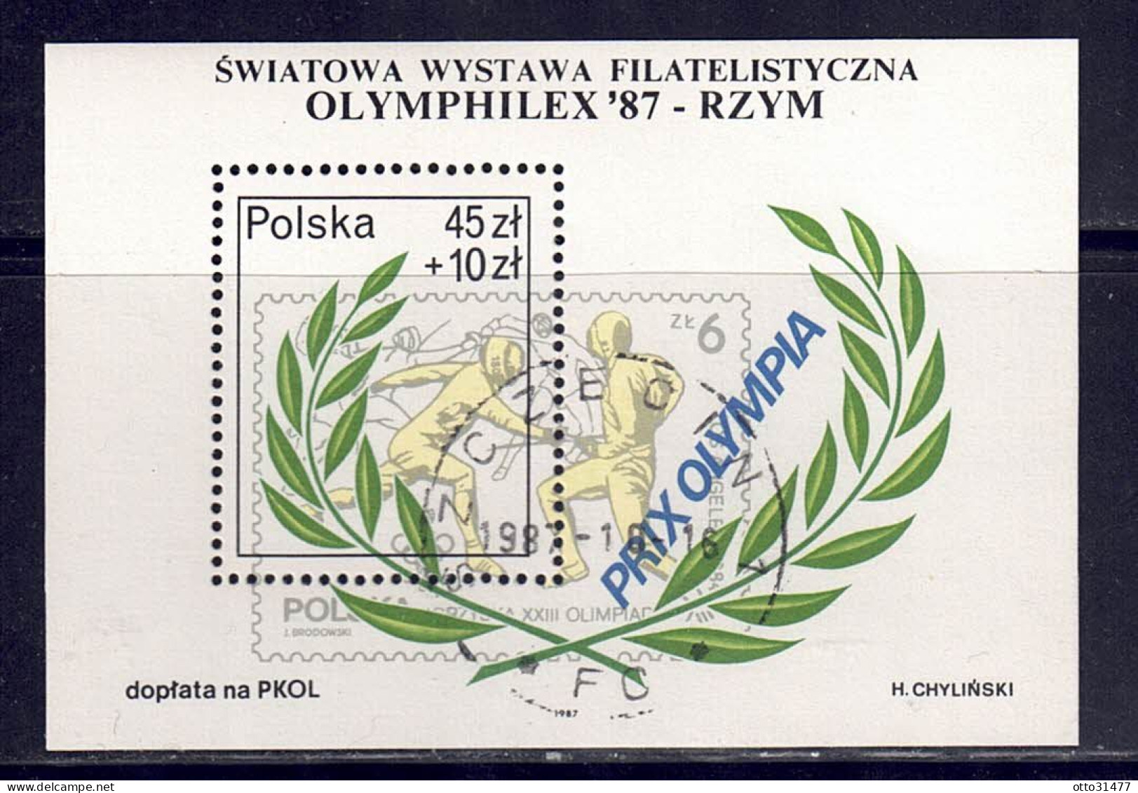 Polen 1987 - OLYMPHILEX '87, Block 104, Gestempelt / Used - Usati