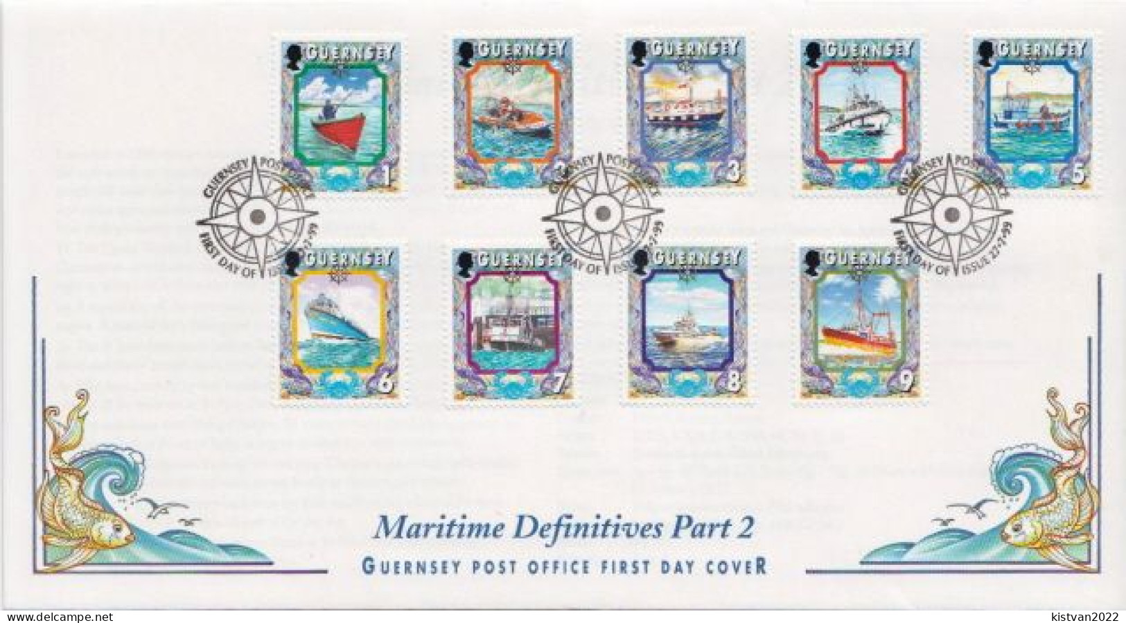 Guernsey Set On 4 FDCs - Schiffe