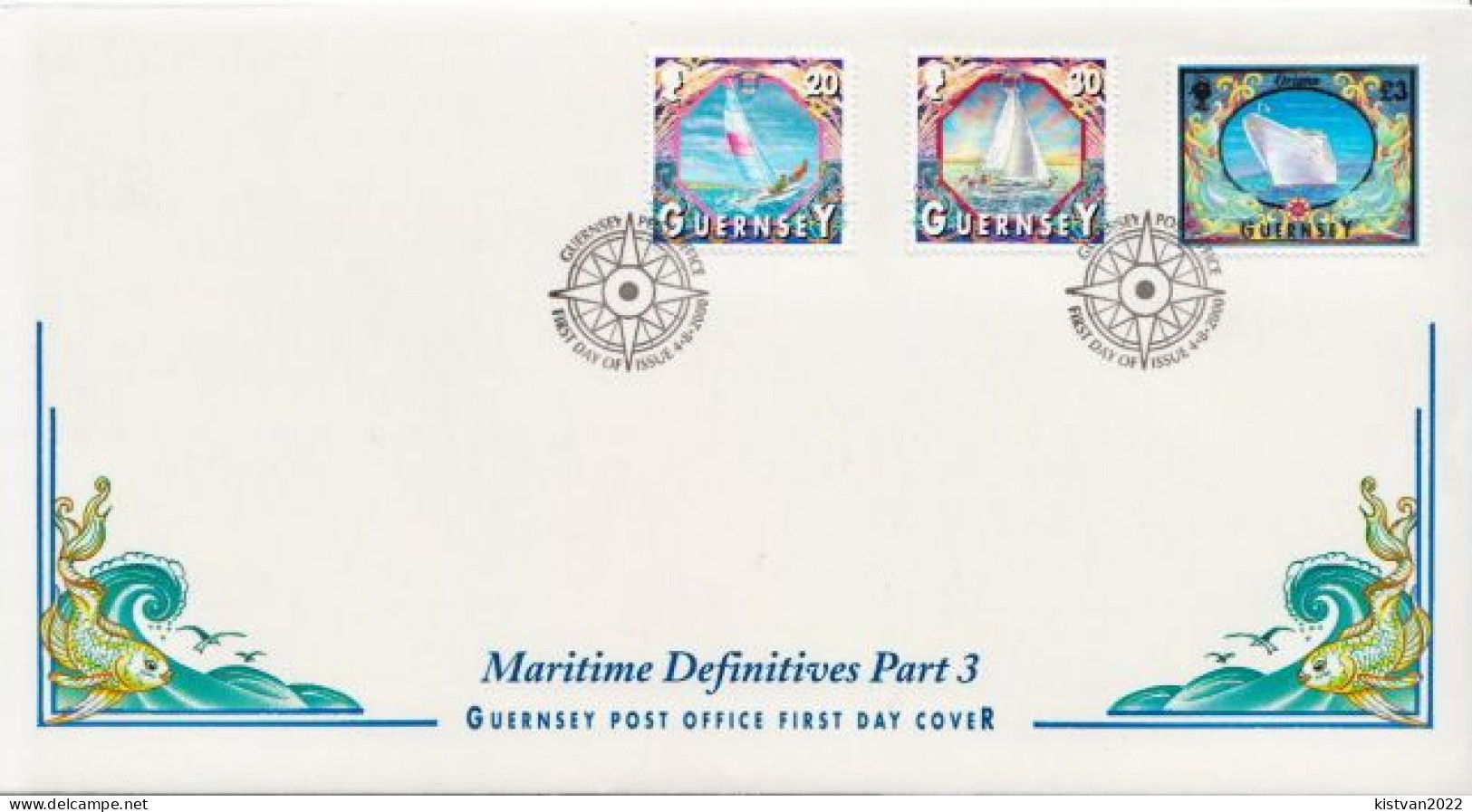 Guernsey Set On 4 FDCs - Schiffe