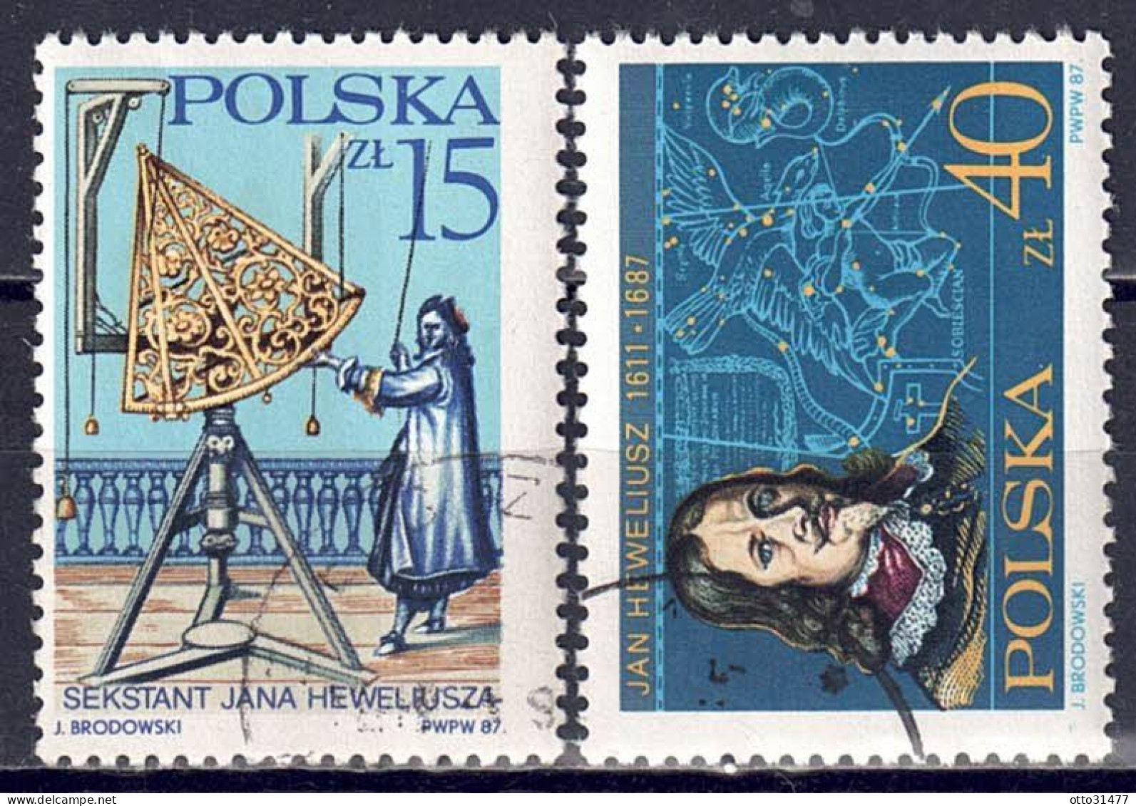 Polen 1987 - Johann Hevellus, Nr. 3116 - 3117, Gestempelt / Used - Used Stamps