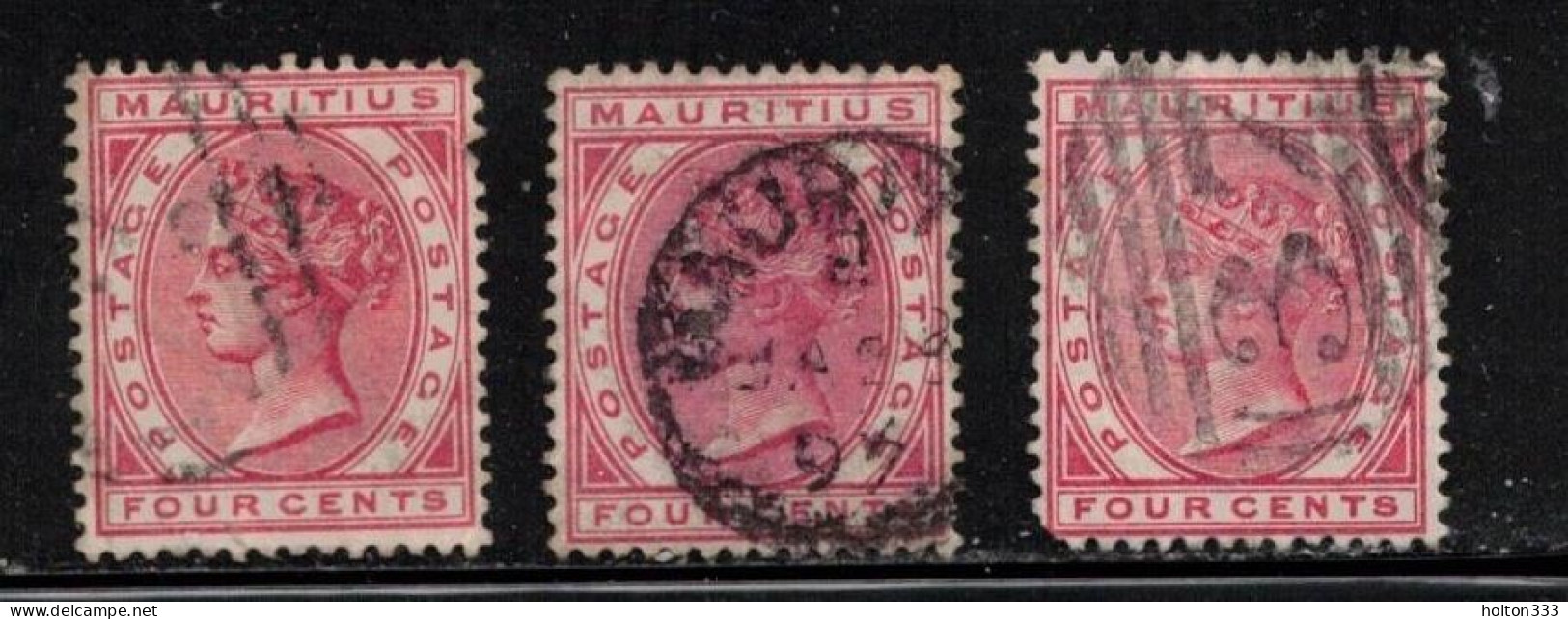 MAURITIUS Scott # 72 Used X 3 - QV - Mauritius (...-1967)