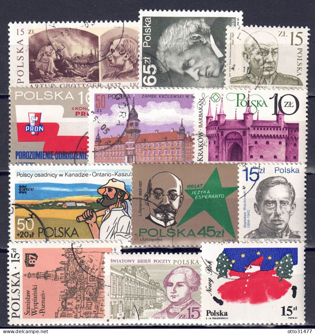 Polen 1987 - Markenlot Aus Nr. 3088 - 3133, Gestempelt / Used - Used Stamps