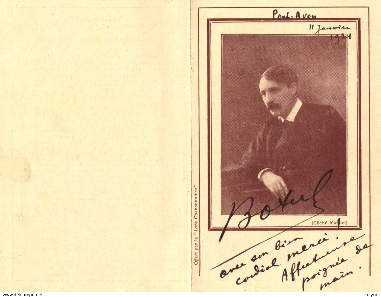 Théodore BOTREL - Document Signé Par L'auteur - Autographe Signature - Commerce LYRE CHANSONNIERE , Sannois - Cantanti E Musicisti