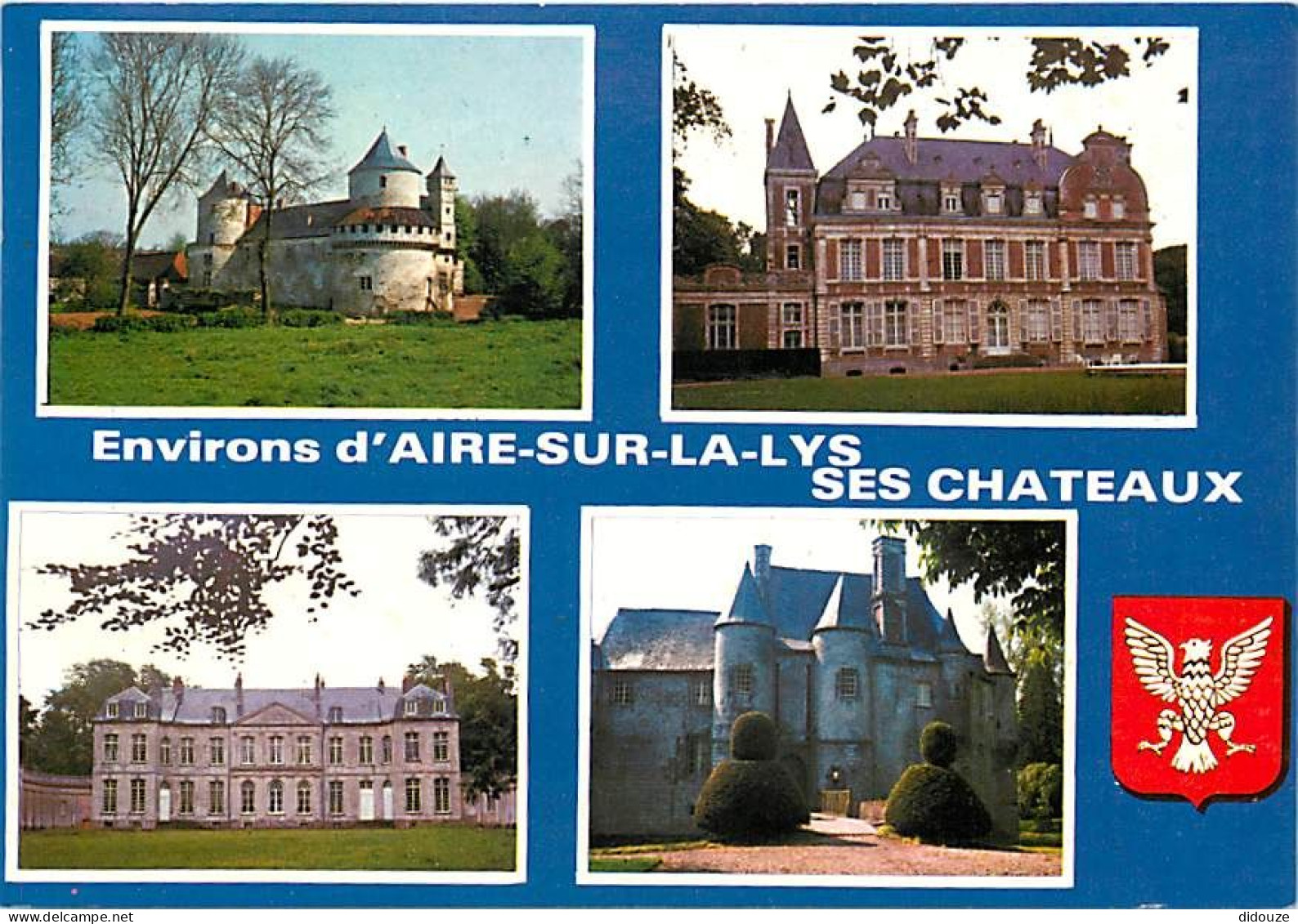62 - Aire Sur La Lys - Chateaux Des Environs - Multivues - Blasons - Quiestède   Liettres   Créminil   Bomy - CPM - Voir - Aire Sur La Lys
