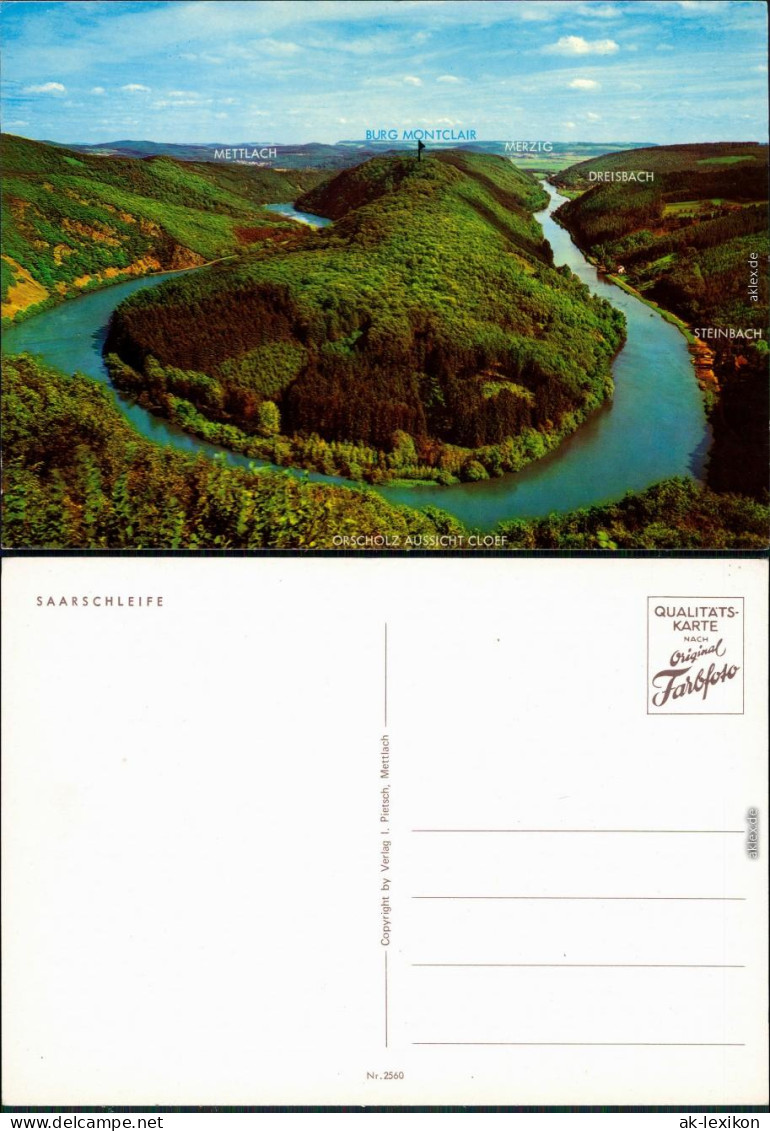 Ansichtskarte Mettlach Große Saarschleife 1988 - Kreis Merzig-Wadern