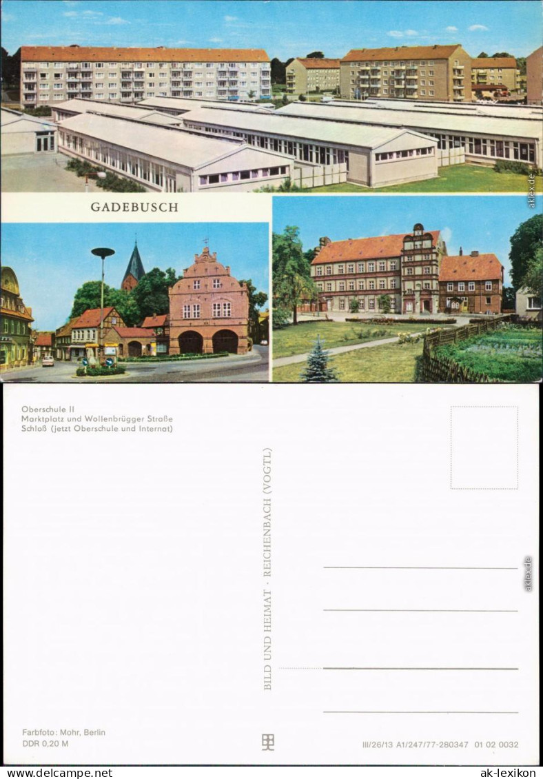 Gadebusch Oberschule, Wollenbrügger Straße, Schloß Oberschule Und Internat 1977 - Gadebusch