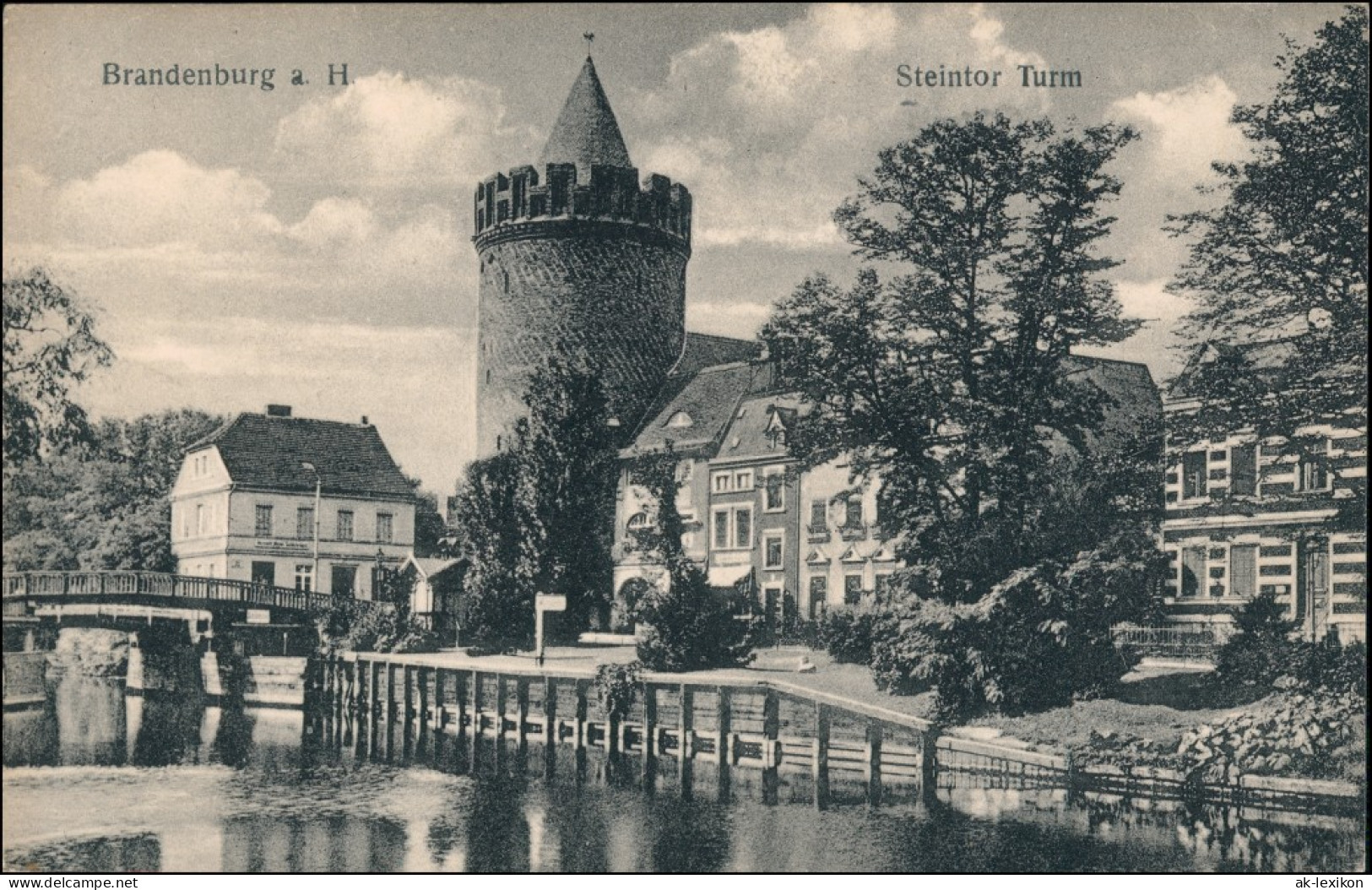 Brandenburg An Der Havel Straßenpartie - Gasthaus Steintorturm 1917 - Brandenburg