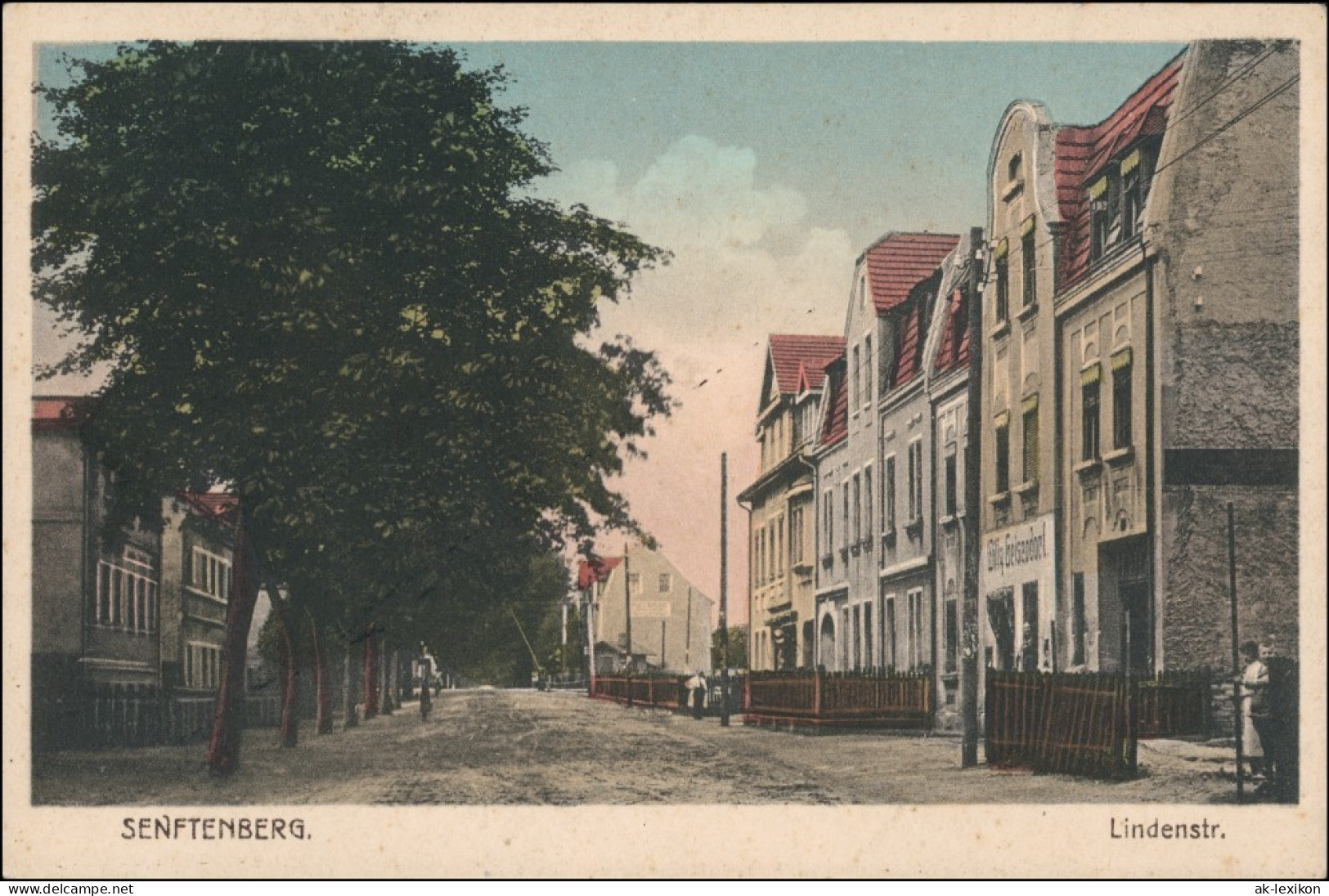 Ansichtskarte Senftenberg (Niederlausitz) Lindenstraße Geschäfte 1926 # - Senftenberg