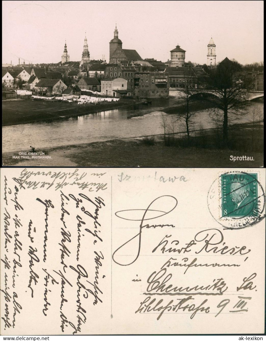 Postcard Sprottau Szprotawa Blick Auf Die Stadt 1929 - Neumark