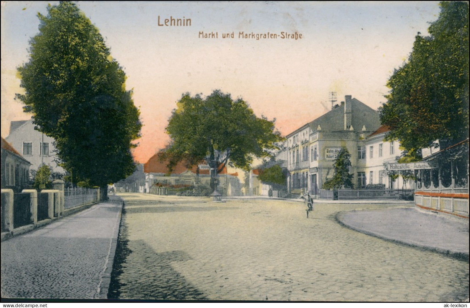 Ansichtskarte Lehnin-Kloster Lehnin Markt Und Markgrafenstraße 1917 - Lehnin