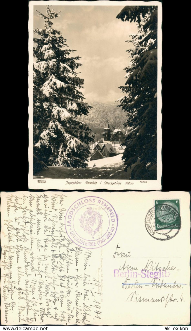 Rehefeld-Altenberg (Erzgebirge) Jagdschloss Winter 1941 Walter Hahn:11057 - Rehefeld