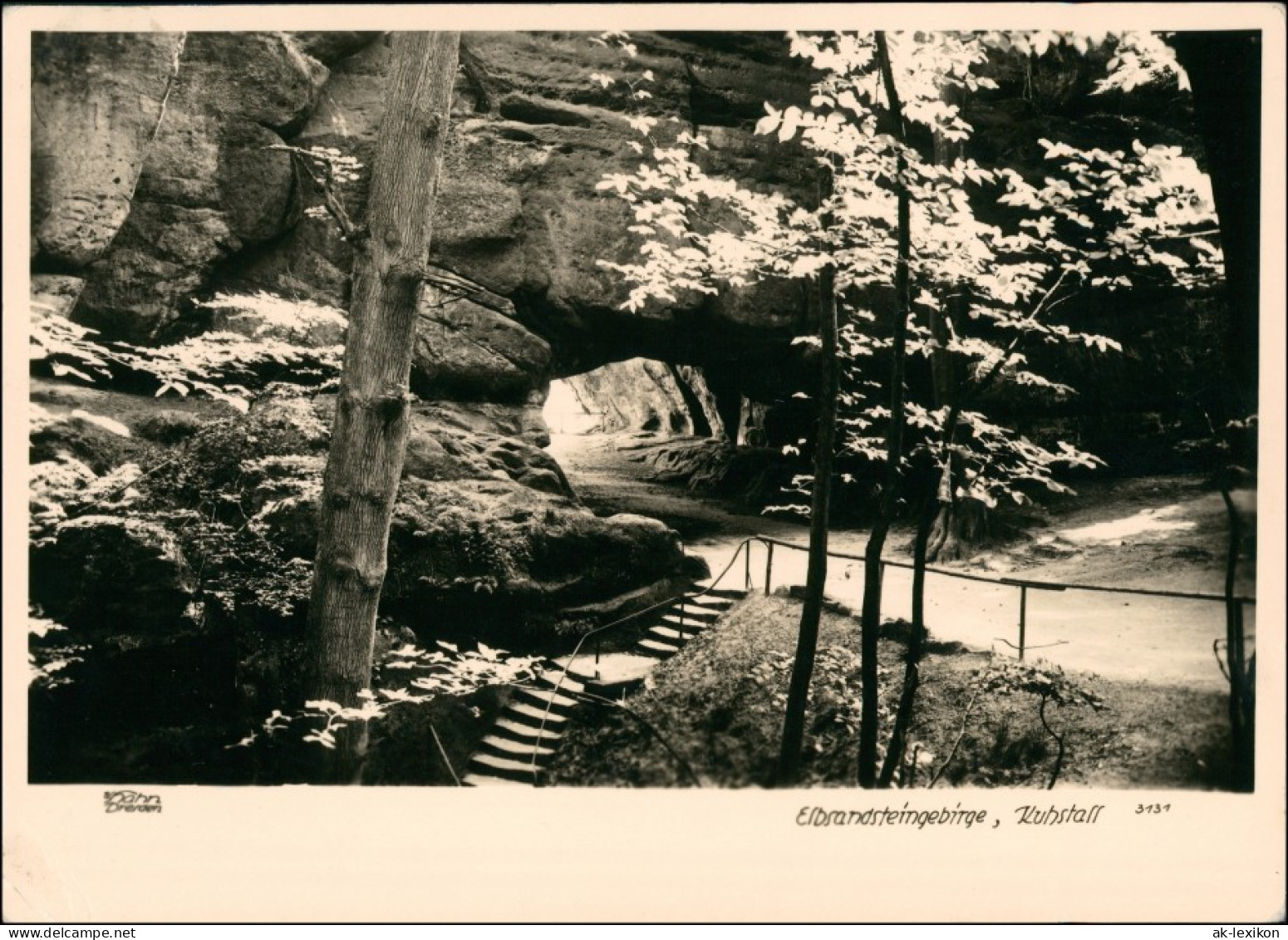 Kirnitzschtal-Sebnitz Kuhstall,  Sächsische Schweiz 1939 Walter Hahn:3131 - Kirnitzschtal