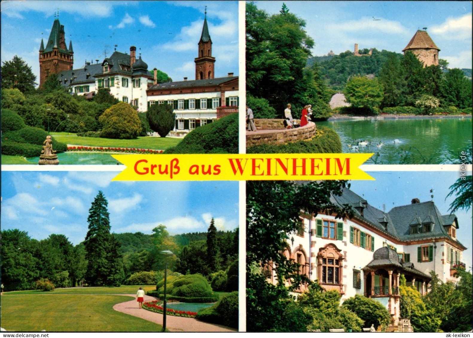 Ansichtskarte Weinheim (Bergstraße) Schlosspark 1976 - Weinheim
