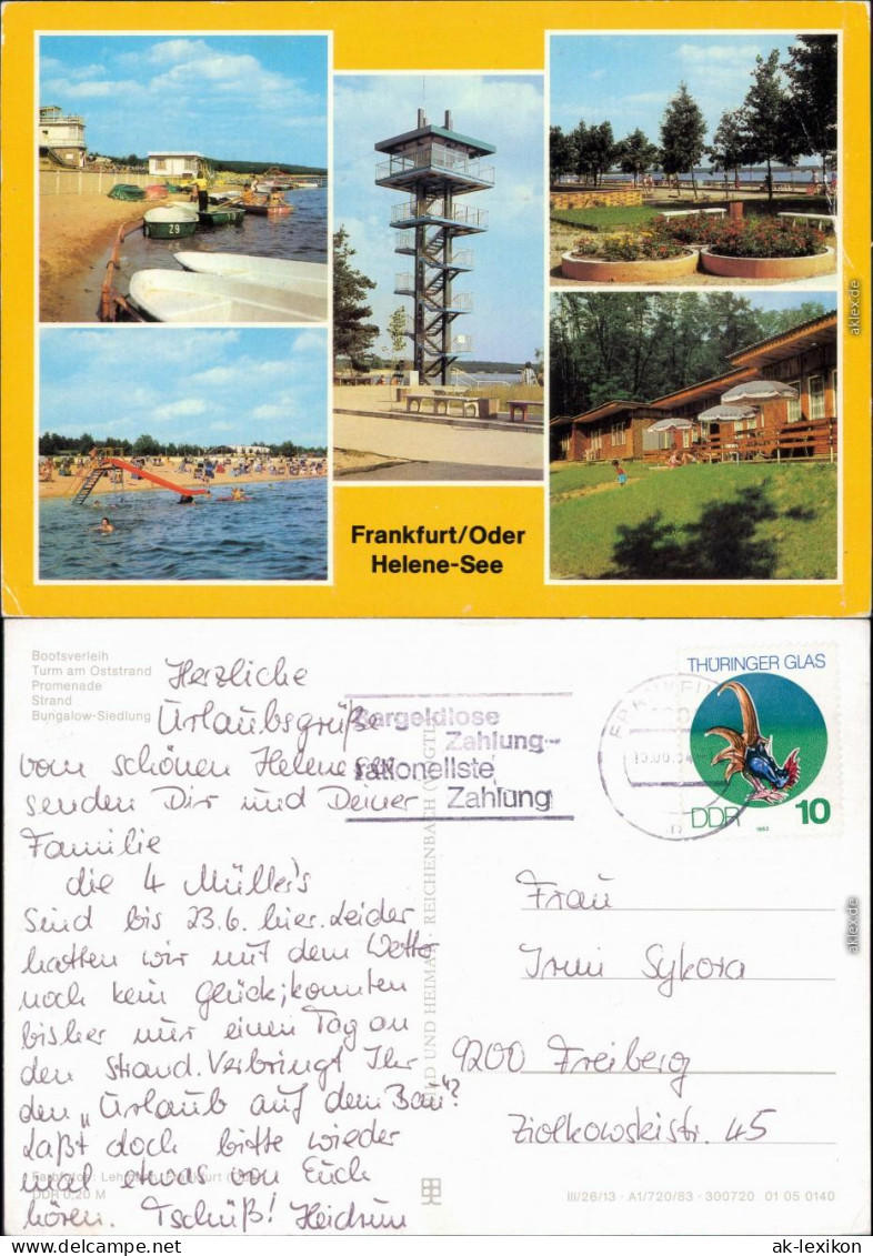 Frankfurt (Oder) Bootsverleih, Turm  Bungalow-Siedlung 1981 - Frankfurt A. D. Oder