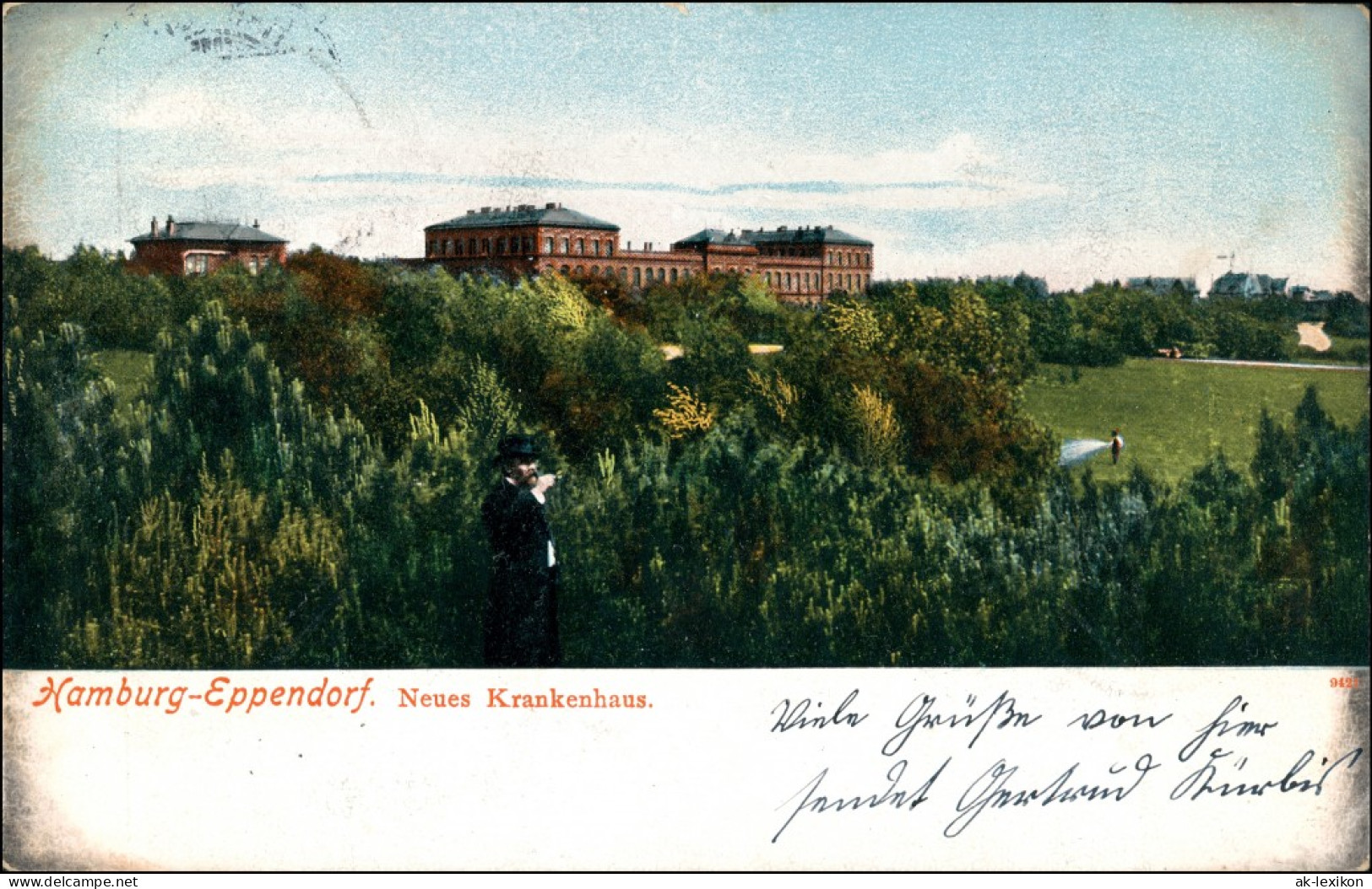Ansichtskarte Eppendorf-Hamburg Neues Krankenhaus 1905 - Eppendorf