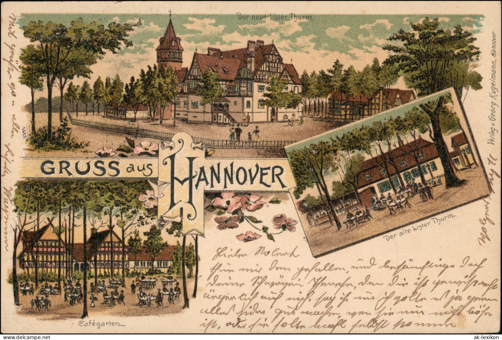 Ansichtskarte Litho AK List-Hannover Lister Turm, Garten Cafe 1899 - Hannover