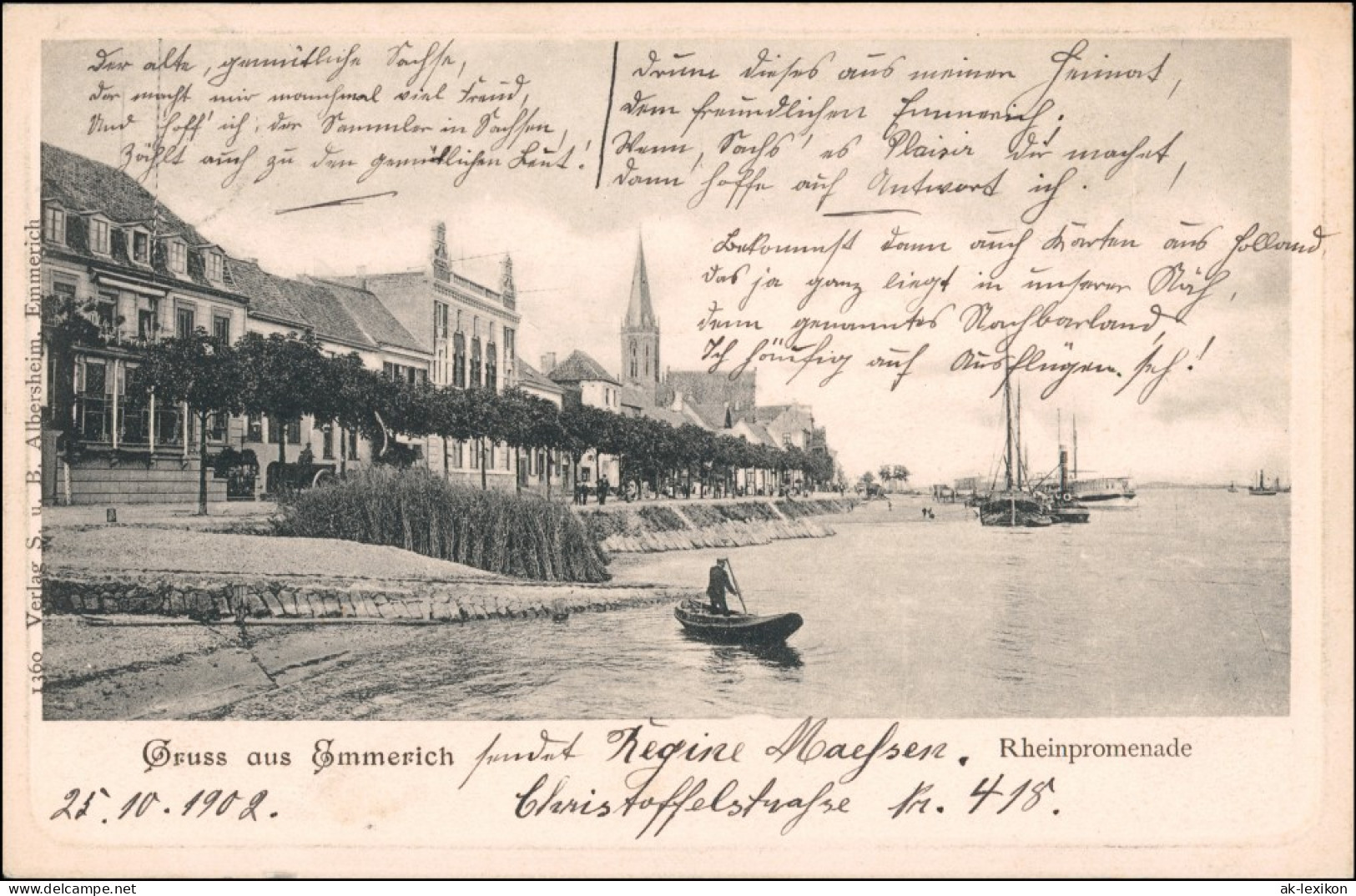 Ansichtskarte Emmerich (Rhein) Rheinpromenade - Hotel 1902 - Emmerich