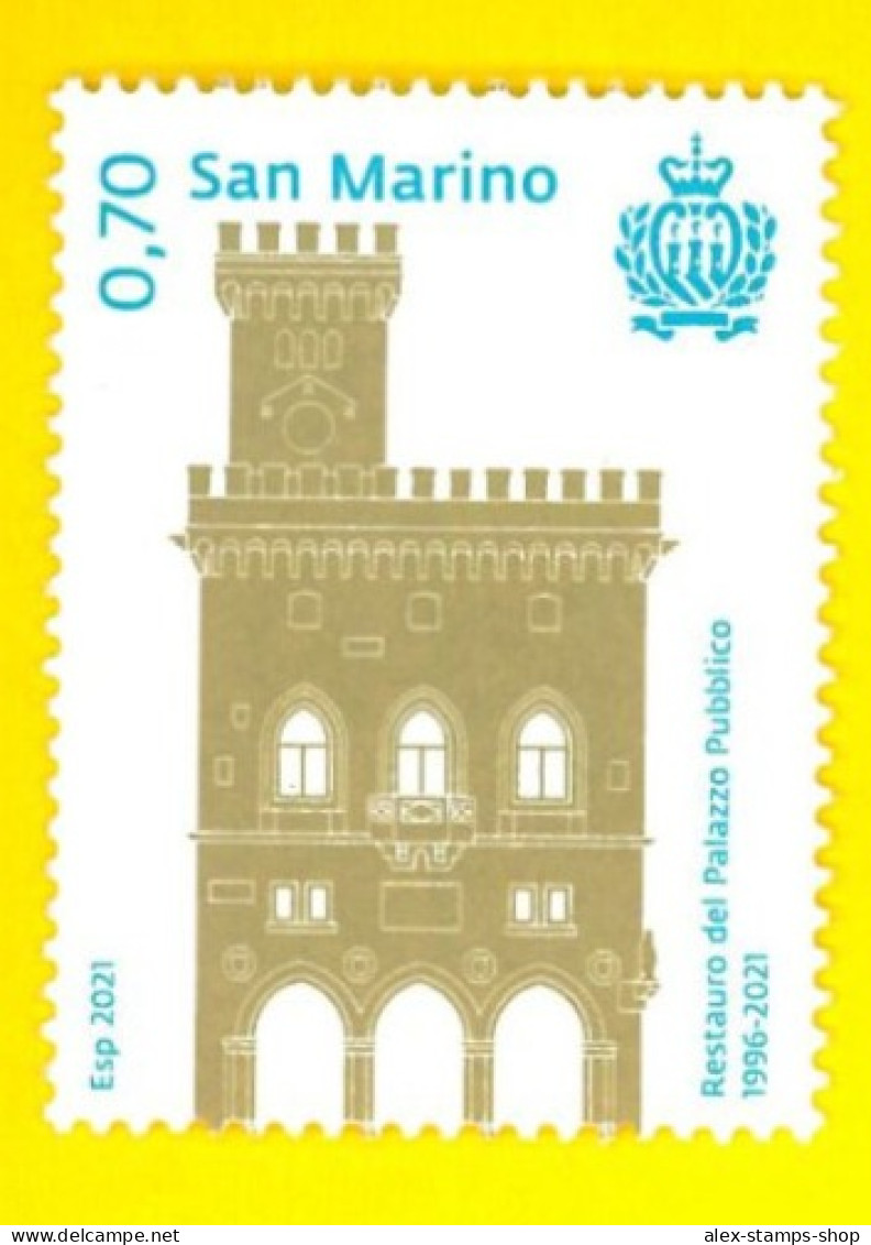 SAN MARINO 2021 25 Anni Dal Restauro Del Palazzo Pubblico - New Stamp - Ungebraucht