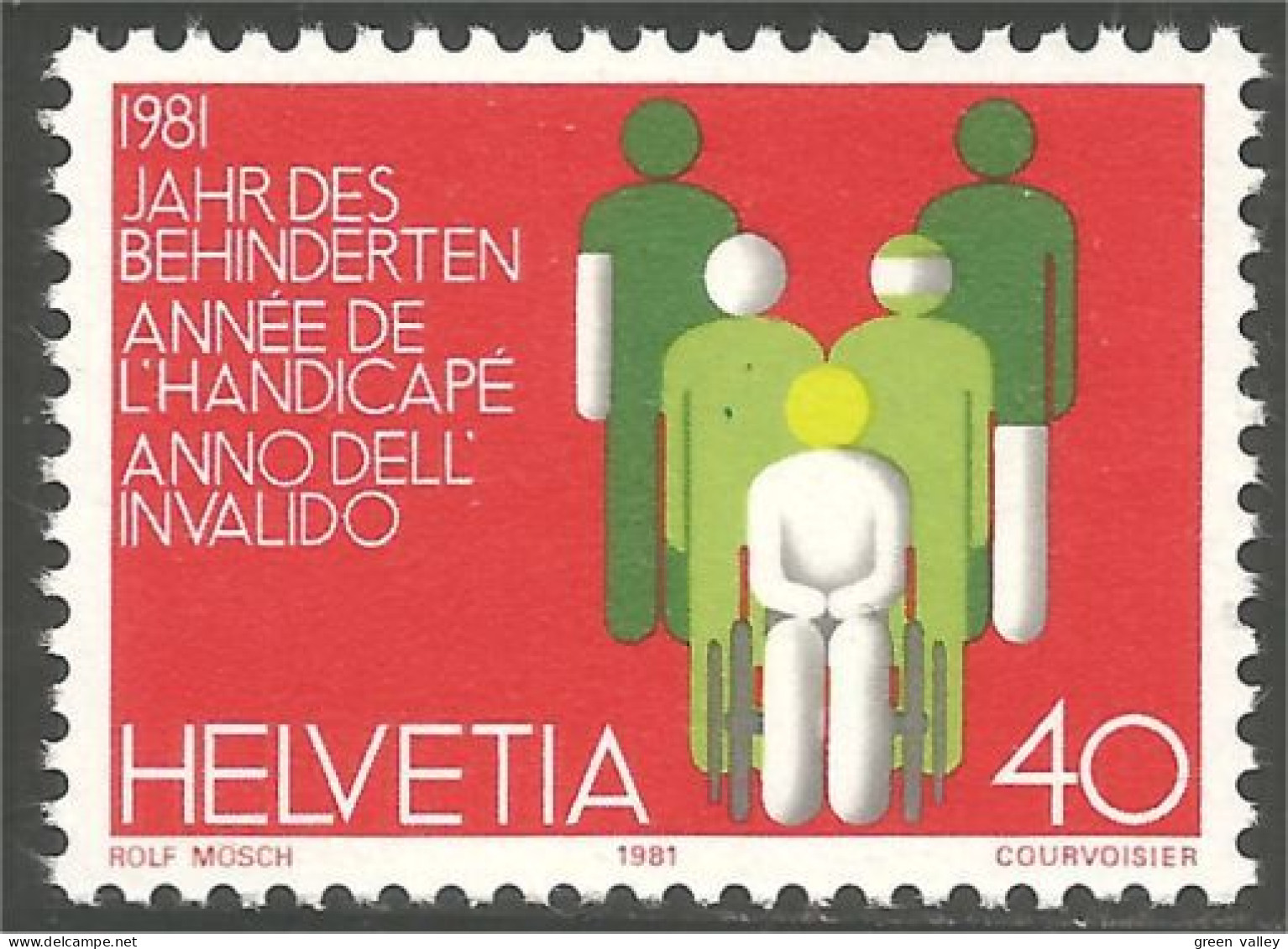 842 Suisse Année Handicapé Handicapped Year Invalides MNH ** Neuf SC (SUI-242) - Behinderungen