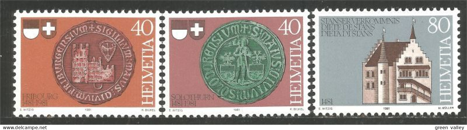 842 Suisse Seals Sceaux MNH ** Neuf SC (SUI-216) - Monedas