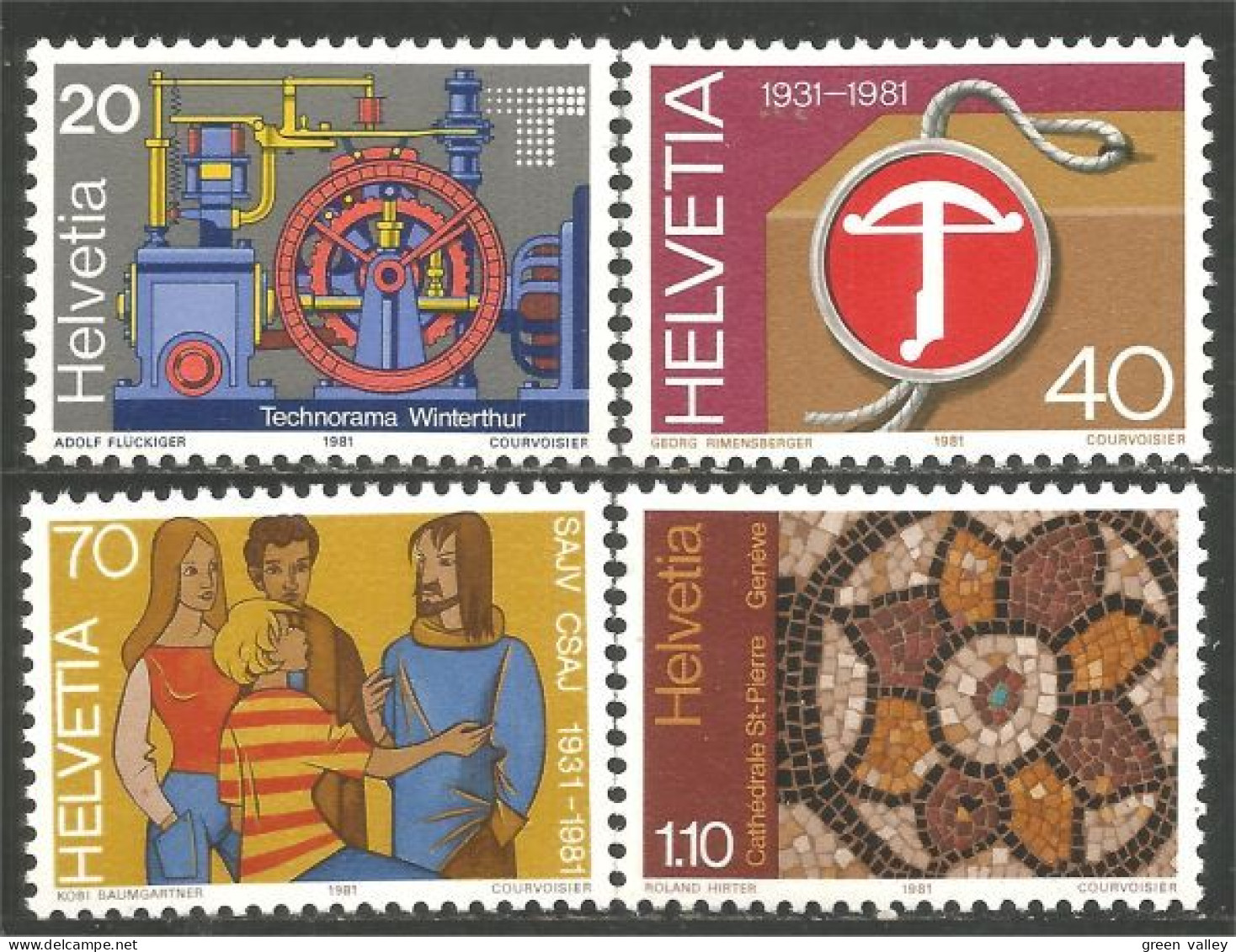 842 Suisse Crossbow Arbalète Armbrust Balestra Electricité Cathedrale MNH ** Neuf SC (SUI-215) - Tir à L'Arc