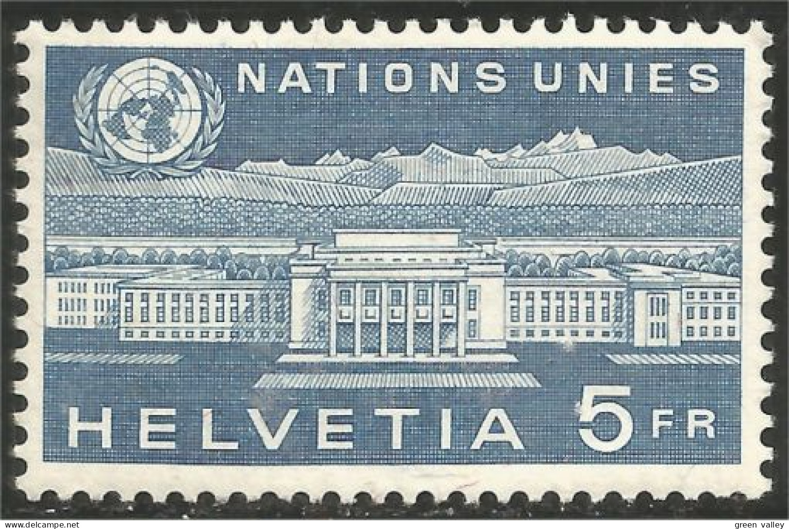 842 Suisse 1960 United Nations Unies Palais Palace MH * Neuf (SUI-197) - UNO