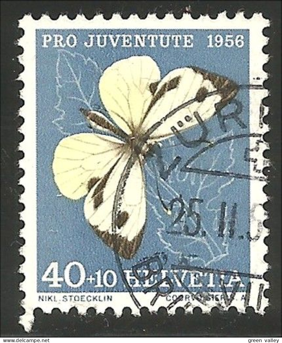 842 Suisse 1956 Semi-postal Pro Juventute Papillon Butterfly Schmetterling Farfala Mariposa (SUI-96) - Vlinders