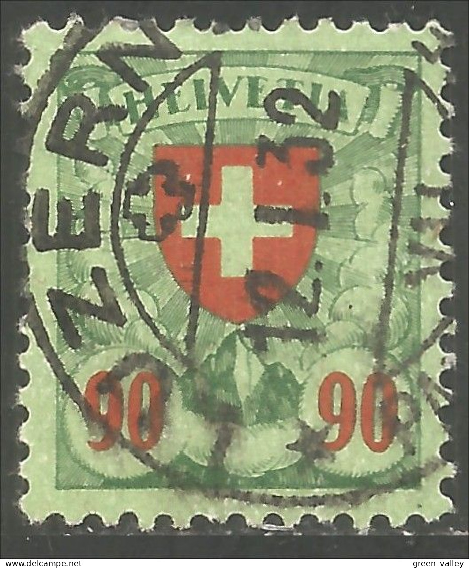 842 Suisse 1924 90c Armoiries Coat Of Arms Date 12 I 32 (SUI-37) - Francobolli